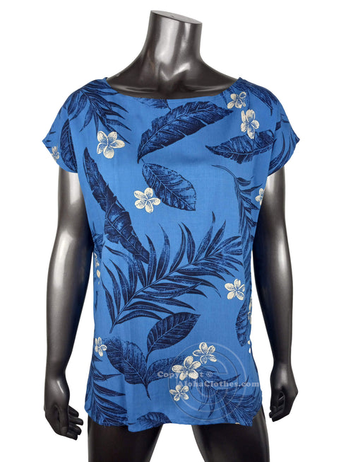 Plumeria Night Whisper Women's Hawaiian Tunic Top